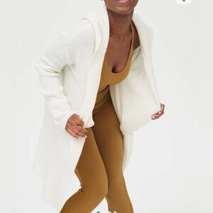 Offline by aerie Soft Cream Hooded Cardigan Sweater XS